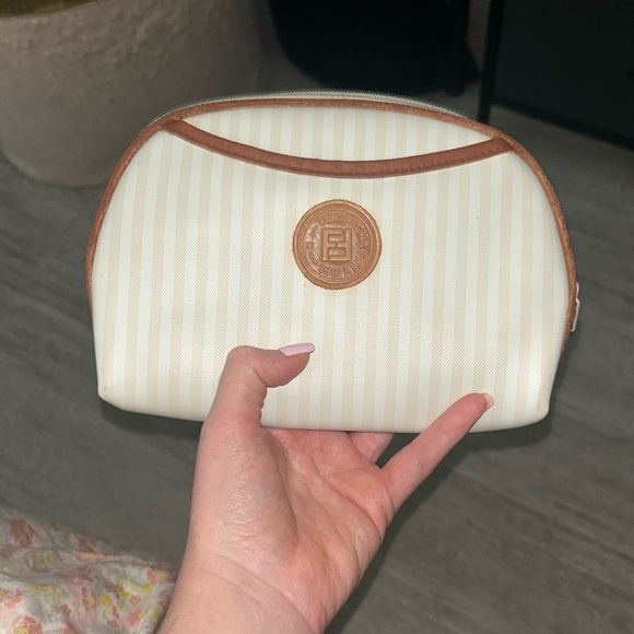 Vintage Fendi Striped Cosmetic Pouch - Picture 1 of 6
